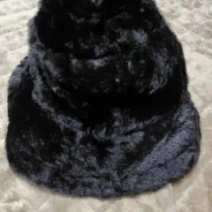 ファー素材 黒 バケットハット