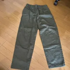 オリーブ色 イージーパンツ ゴムウエスト GU