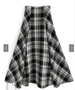 グレイル　tu920 チェックフレアスカート ロングスカート　Sサイズ