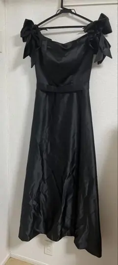 ブラックオフショルダードレス 結婚式　ウェディング　二次会　前撮り