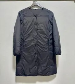 美品 無印良品 軽量オーストラリアダウン ポケッタブル コート チャコール S
