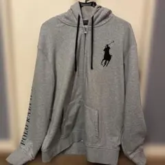 希少】y2k ポロラルフローレン ジップパーカー グレーカモ 単丈 DRIP