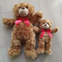 クマのぬいぐるみ 大小２体セット