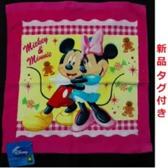 新品タグ付き ディズニー ミッキー＆ミニー ハンドタオル ピンク ミッキーマウス