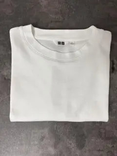 UNIQLO エアリズムコットンオーバーサイズTシャツ/5分袖　ホワイト L