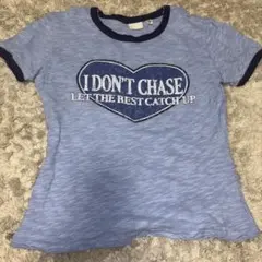 ロゴプリント リンガーTシャツ ブルーのサムネイル