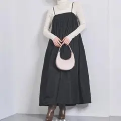 人気 UNITED ARROWS インド綿Vネックマキシワンピース黒コットン 人気 UNITED ARROWS インド綿Vネックマキシワンピース黒コットン