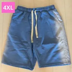 ✨【新品未使用】ショートパンツ ブルー メンズ 4XL サイドウォッシュ加工