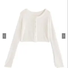 グレイル　ショート丈シアーニットカーディガン　an1338