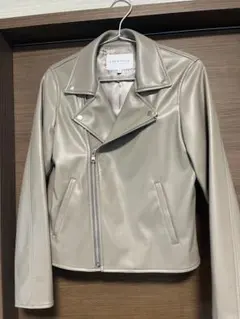 A DAY IN THE LIFE ベージュ ライダースジャケット M