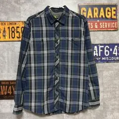 ユ*エ様 Eddie Bauer チェックシャツ ネイビー クラシックフィット