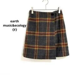 1646アースミュージック&エコロジー スカート ミニ丈 台形 チェック 《F》