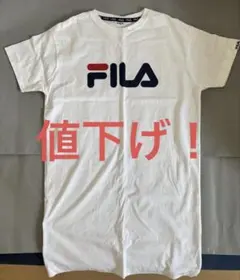 FILA ホワイト ロングTシャツ S ワンピースのサムネイル