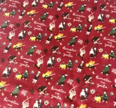 《ふわふわ起毛生地》鬼滅の刃キャラクター生地　レッド