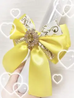 イエロー キンブレリボン 推し活 歌い手 オーダー可 ペンライト用 ハンドメイド