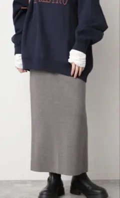 スローブイエナ　 ウォッシャブルミラノリブタイトスカート