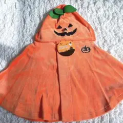 ✳︎新品未使用タグ付き✳︎ カボチャ　Halloween ポンチョ　ハロウィン子ども