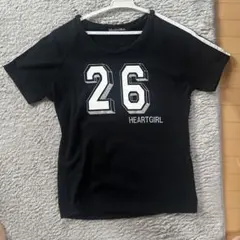 Match&More 半袖Tシャツ 26ロゴ ブラック ラメ Lのサムネイル