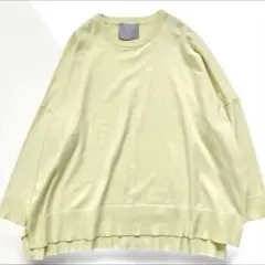 春カラー　UNFILO 抗菌防臭　プルオーバー　クルーネック　ニット　イエロー