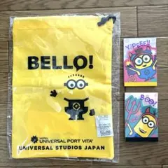 新品未使用ユニバーサルジャパン、ミニオン ポーチ&メモ帳セット