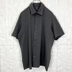 【人気商品◎】ユニクロ エアリズム 半袖シャツ 黒 M夏の快適✨　【1115】