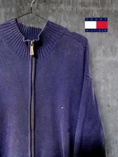 トミーヒルフィガー　ジップアップニットカーディガン