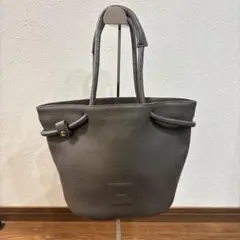 美品 BEAURE ビュレ レザー 本革 トートバッグ グレージュ シボ革のサムネイル