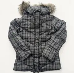 【美品】チェック柄ダウンジャケット　ユニクロプレミアムダウン