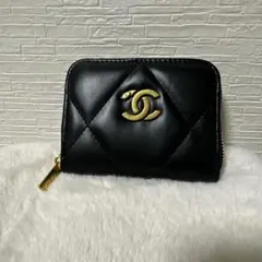 CHANEL 黒 レザー ノベルティ コインケース