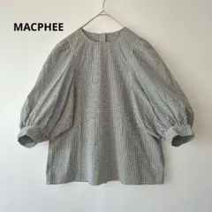 新品同様*Hug O War*チェック先染め バルーンスリーブ ブラウス - メルカリ