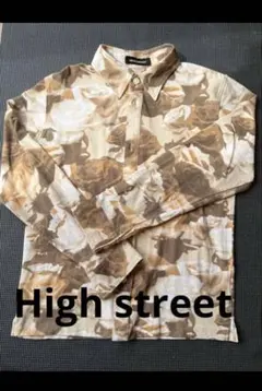 High Street カモフラージュ柄 長袖シャツ