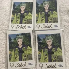 ツイステ展 セベク ランダムカードコレクション 4点　缶バッジ2点