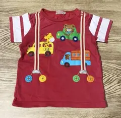 ミキハウス 半袖Tシャツ　赤　90