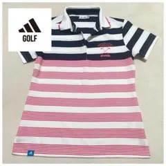 アディダス ゴルフウェア ポロシャツ マルチボーダー ロゴ刺繍 アディダスゴルフ