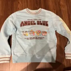 ANGEL BLUE トレーナー スノーボード柄 ライトブルー