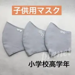 ハンドメイド子供用マスク　小学校高学年用マスク　給食マスク　女の子　KM047