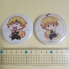 鬼滅の刃　大缶バッジ２個(我妻善逸)