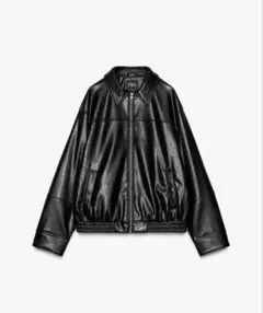 ✨美品✨ザラ ボマージャケット カウレザー ヴィンテージ加工 ジップアップ ザラ ボマージャケット リアルレザー カウレザー ヴィンテージ