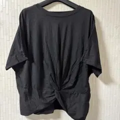 前裾にクロス形式デザインカットソー ラグラン袖(新品未使用)