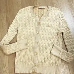 LACOSTE ケーブルニットカーディガン 38