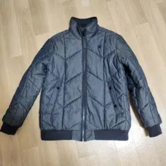 RAW ダークブルー キルティングダウンジャケット