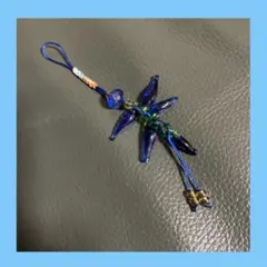 ストラップ　韓国　唐辛子ストラップ　青　魔除け　厄除け　お土産　開運　お守り