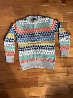 【程度：良】GapKids M（8）130cmサイズ 三角模様セーター
