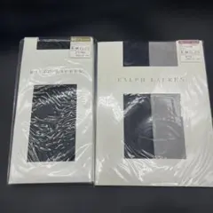ラルフ ローレン S-M 50デニールタイツ＆ストッキング 2足 チャコール 黒
