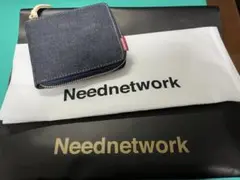 Neednetwork デニム 二つ折り財布 ラウンドファスナー