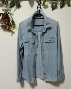 柔らかいライトブルー デニムジャケット、L