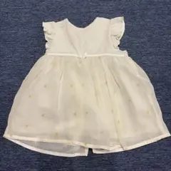 べべbebe reduction アイボリー フリル袖 ワンピース 70〜80