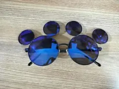 ミッキーマウス サングラス 紫色レンズ