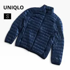 美品　UNIQLO ユニクロ　ウルトラライトダウンジャケット　ネイビー　メンズS