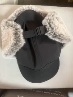 GUファー付き黒フライトキャップ